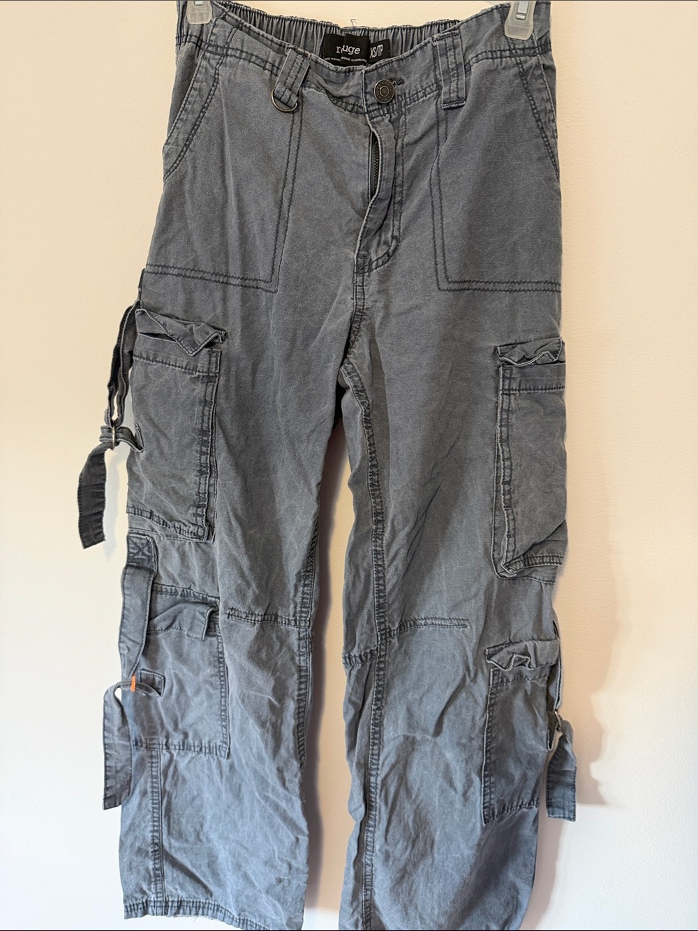 Refuge Grey Multi Pocket Baggy Cargo Pants XS/TP